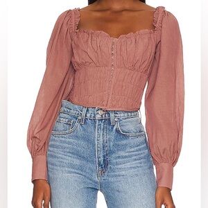 ASTR The Label Amber Top in Dusty Rose Size Small
